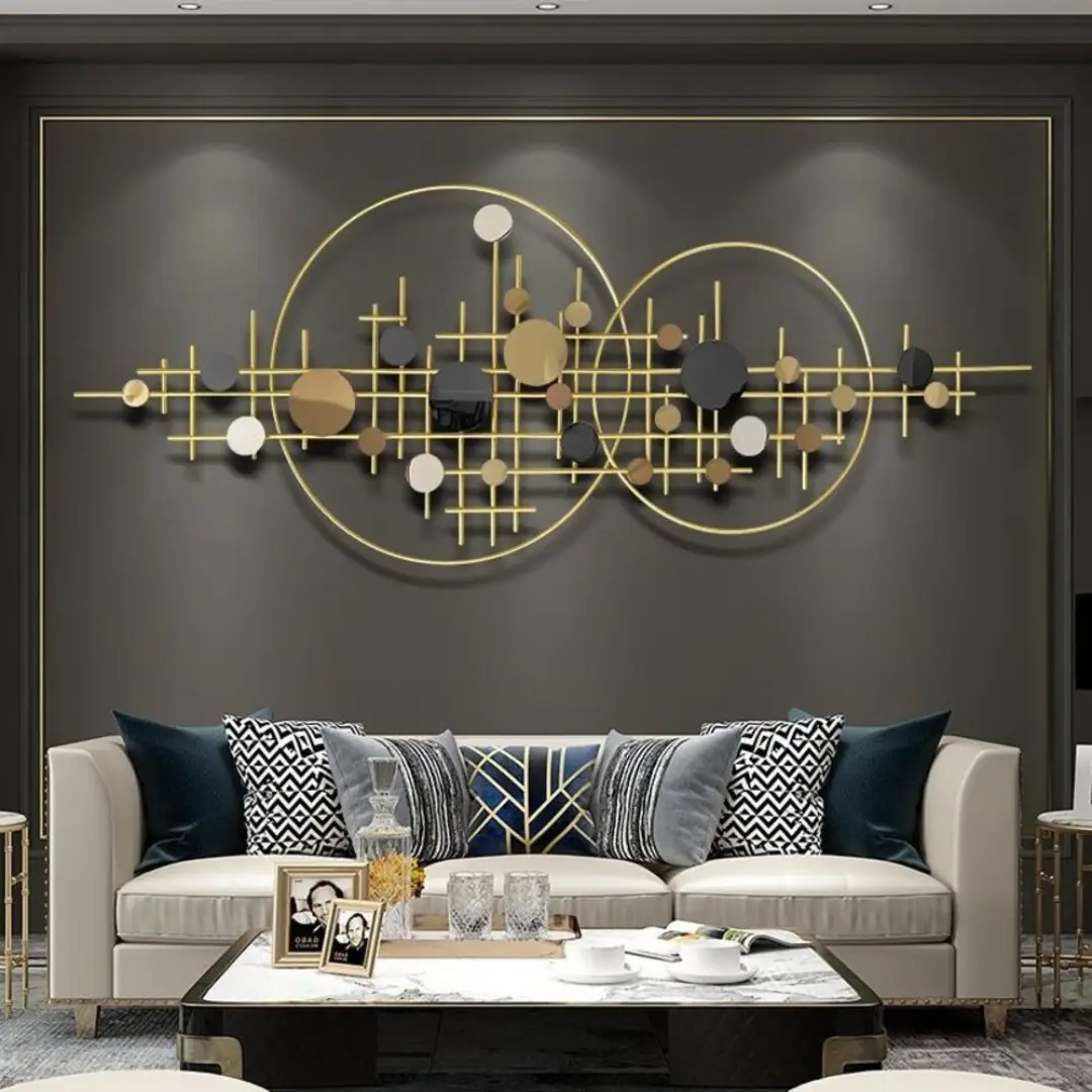 Metal Wall Decor Sculpture 3D Gold Supplier