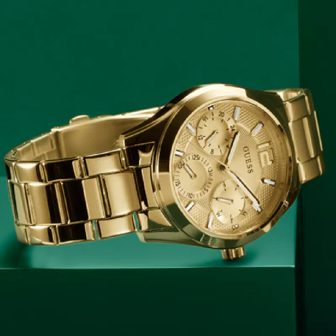 Party Wear Guess Watch - Stylish Round Dial