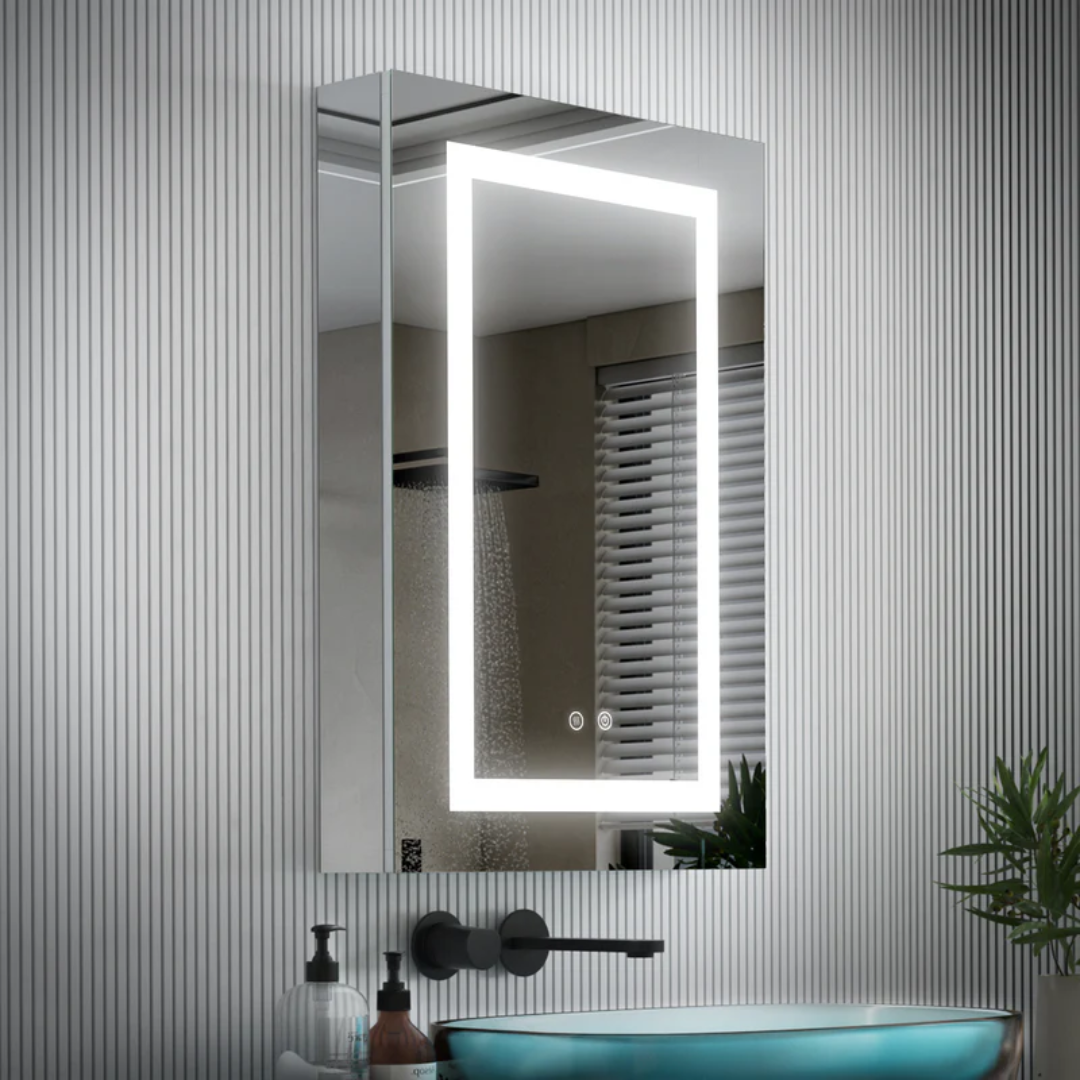 Silver Lighted Mirror Supplier – Surface/Recessed Mount Bathroom Design | United States