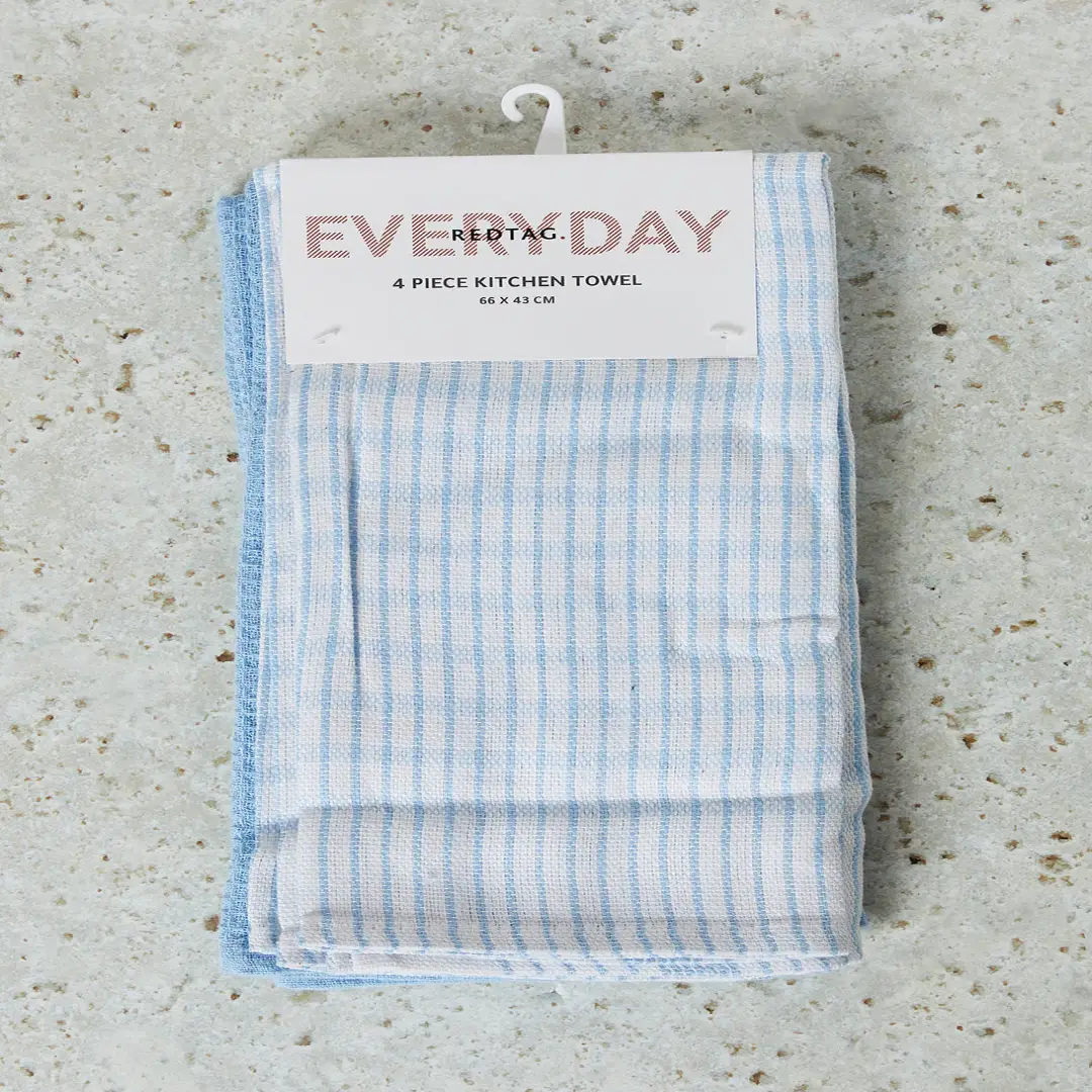 Blue Kitchen Towels 4-Piece Cotton Set – Wholesale & Supplier from India