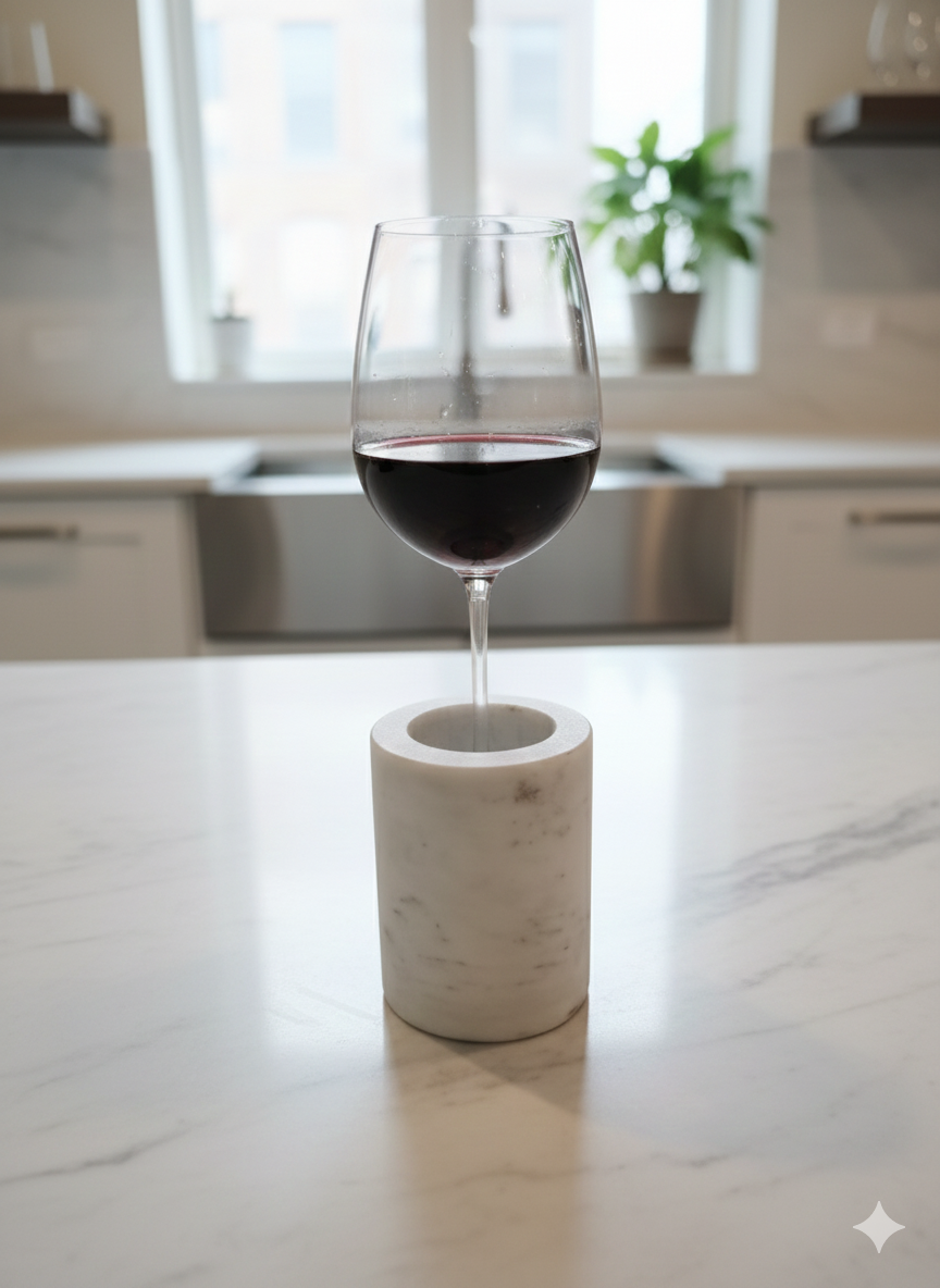 marble stone drink glass holder