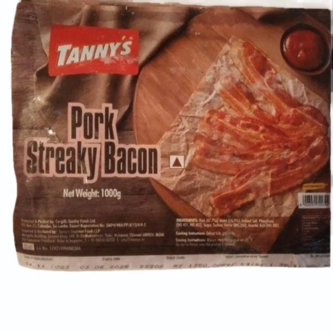 Pork Bacon Streaky Imported Tanny'S, Packaging Type: Packet