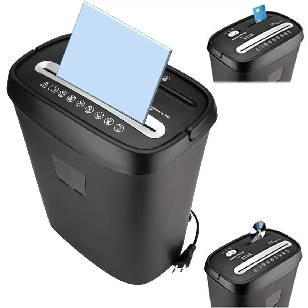 Cross-Cut CD & Paper Shredder - Secure 9-Sheet Shredding