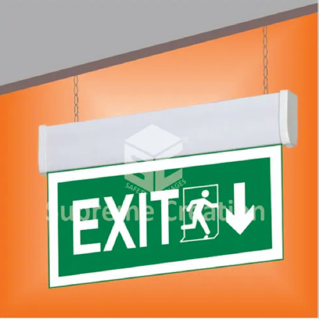 LED Exit Sign Board Low Power Consumption and Bright Visibility