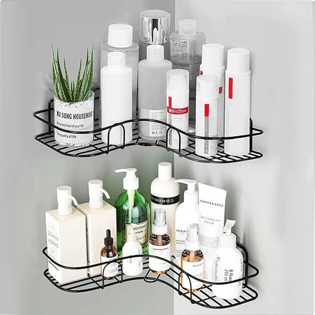 Stainless Steel TRIANGLE SHOWER ORGANIZER STORAGE SHELFS, Size/Dimensions: Standard