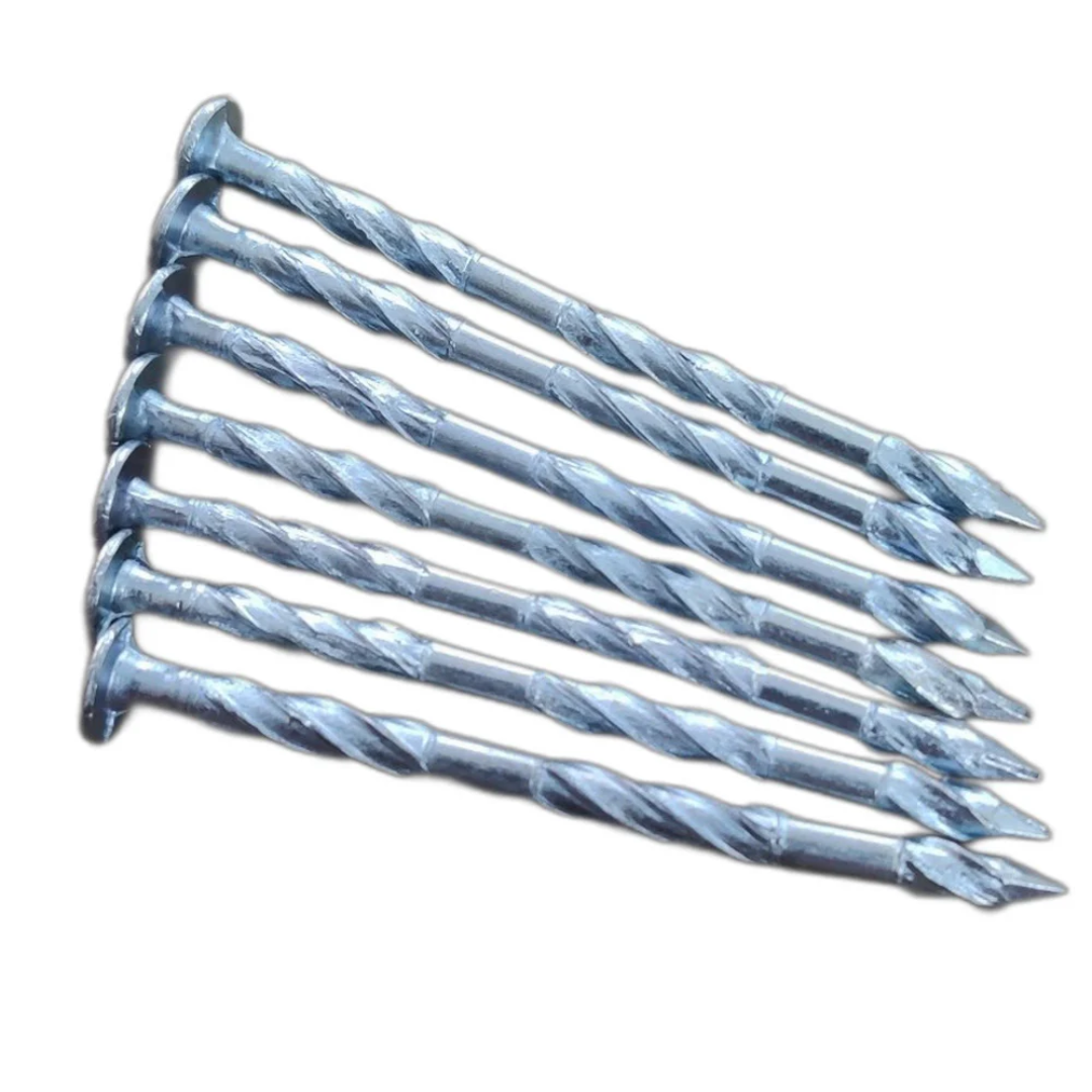 Twisted Galvanized Screw Nails Bolt, For Hardware Fitting, Size: 80 mm