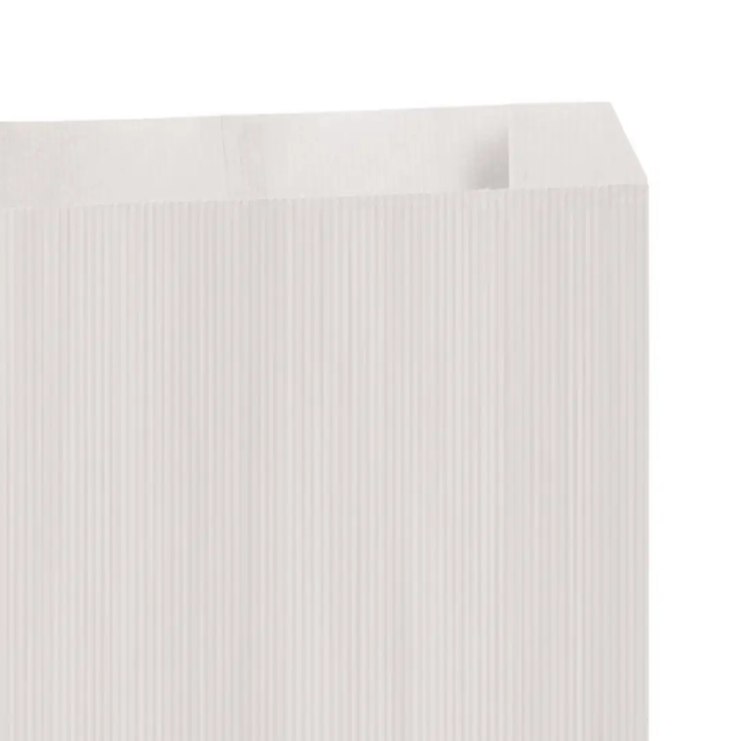 White Deluxe Ribbed Paper Bags UK Eco Packaging