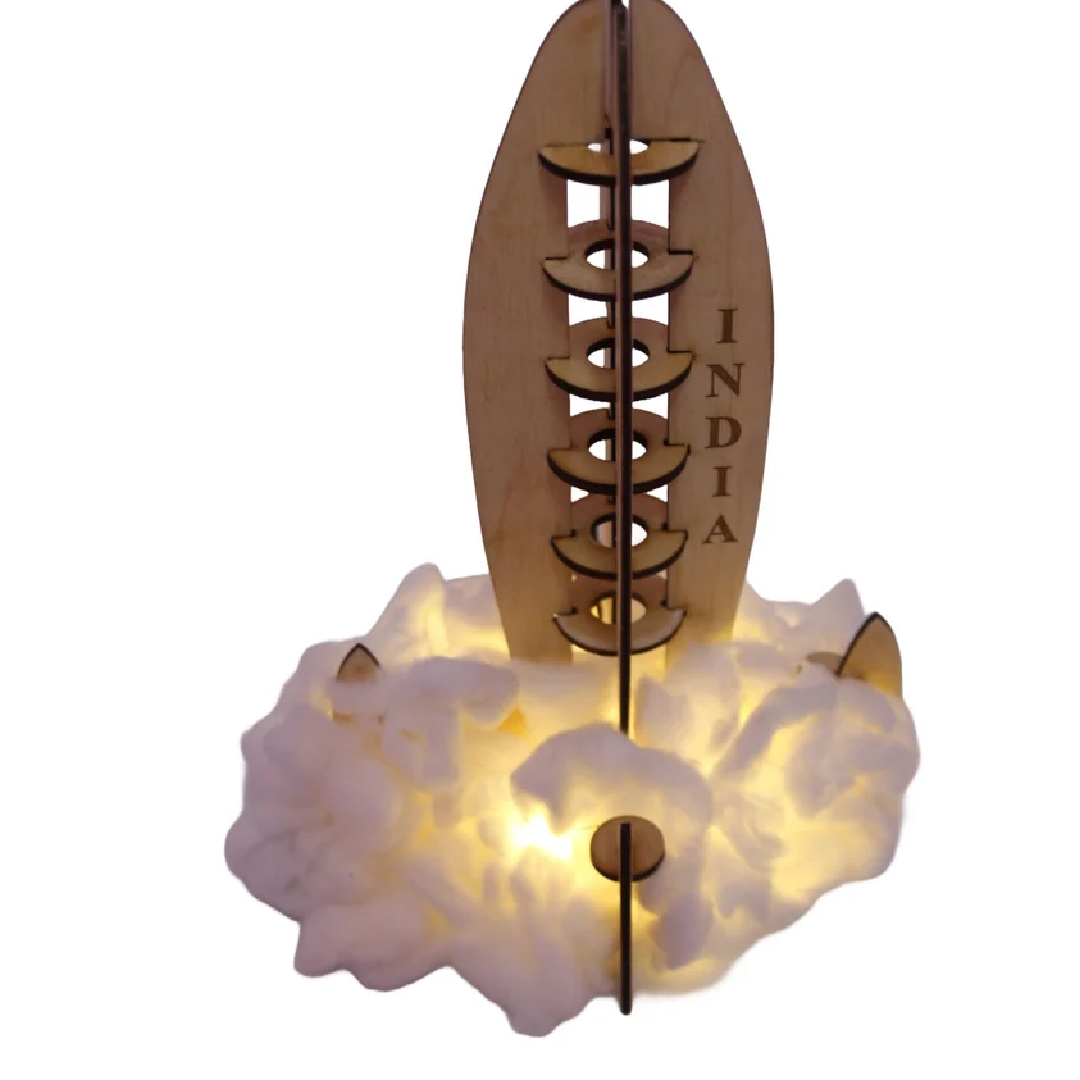GSLV Chandrayaan - Rocket 3D Puzzle - Astronaut Eco - Friendly Wooden Scientific Toys.