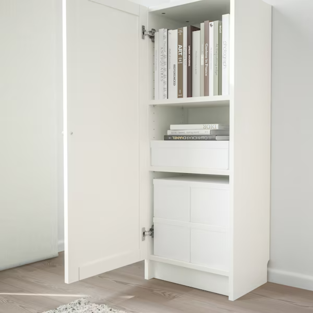 PONNY White Storage Bookcase with Door – Furniture Supplier | Malaysia