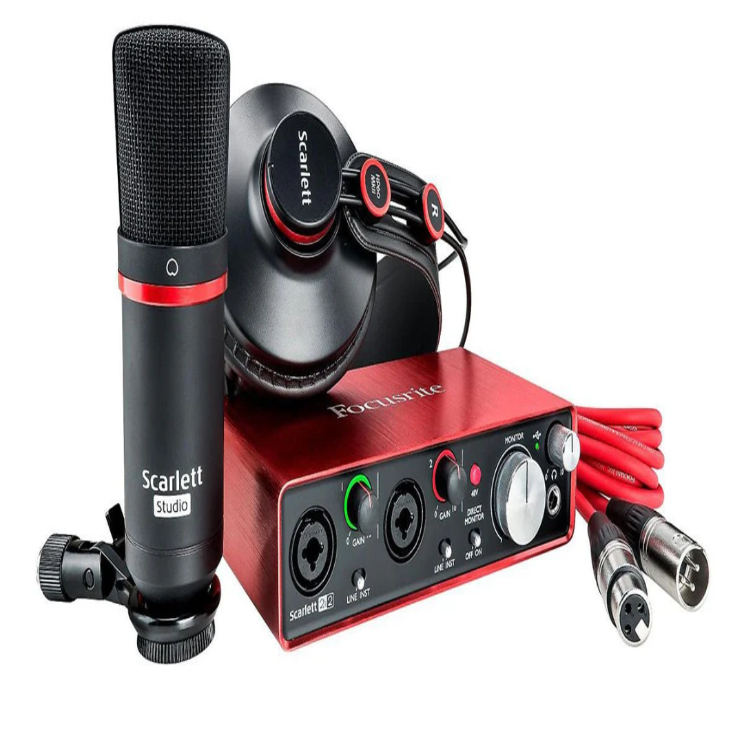 Advanced Recording Equipment for Studio Setup Professional Audio Interface Mixer and Accessories