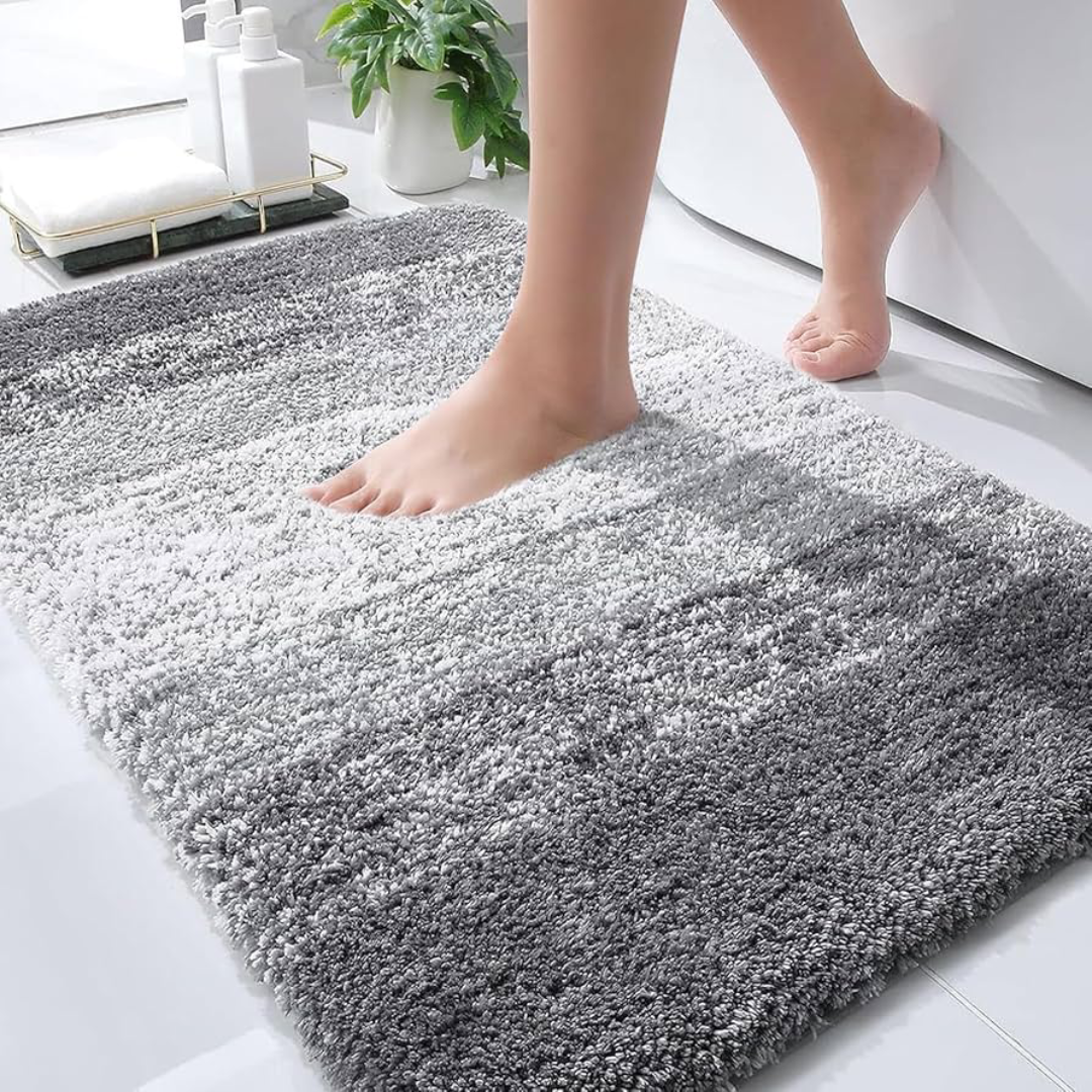 Dash Blue Cotton Bath Mat | USA Supplier