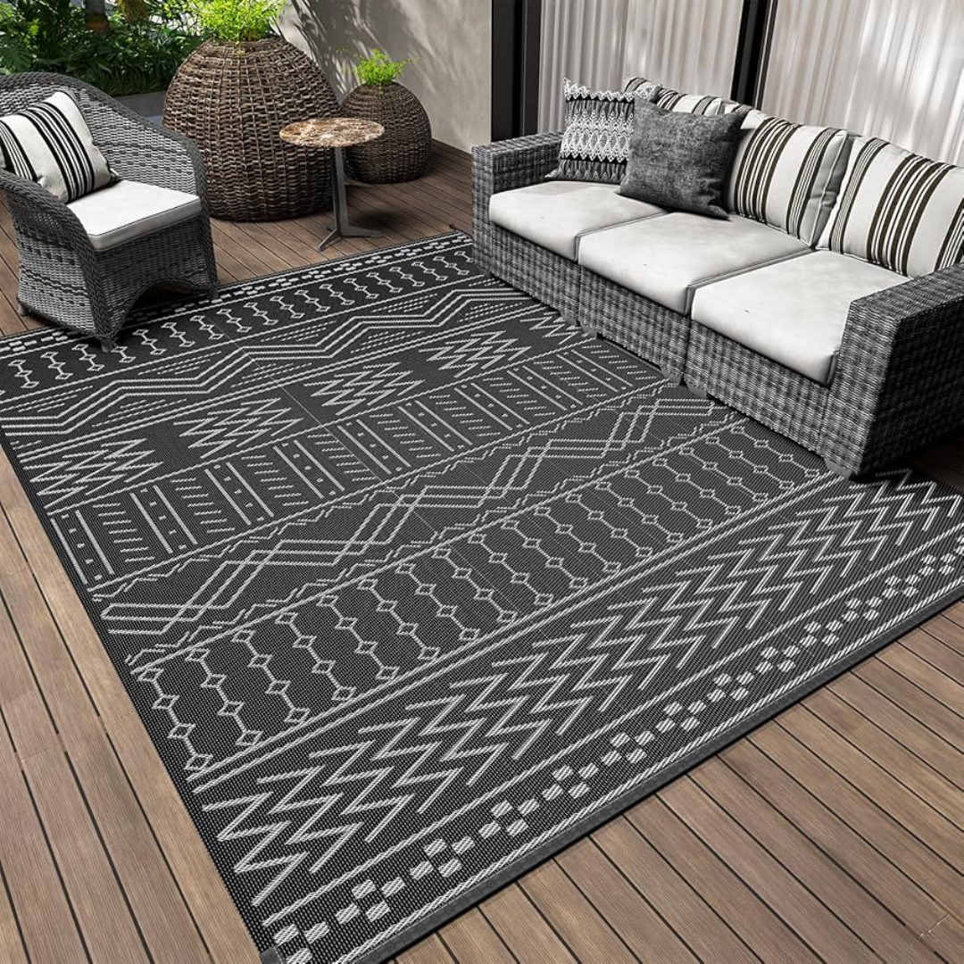 Weather Resistant Outdoor Rugs Stylish Durable Floor Rugs for Patio Balcony Garden and Deck Use