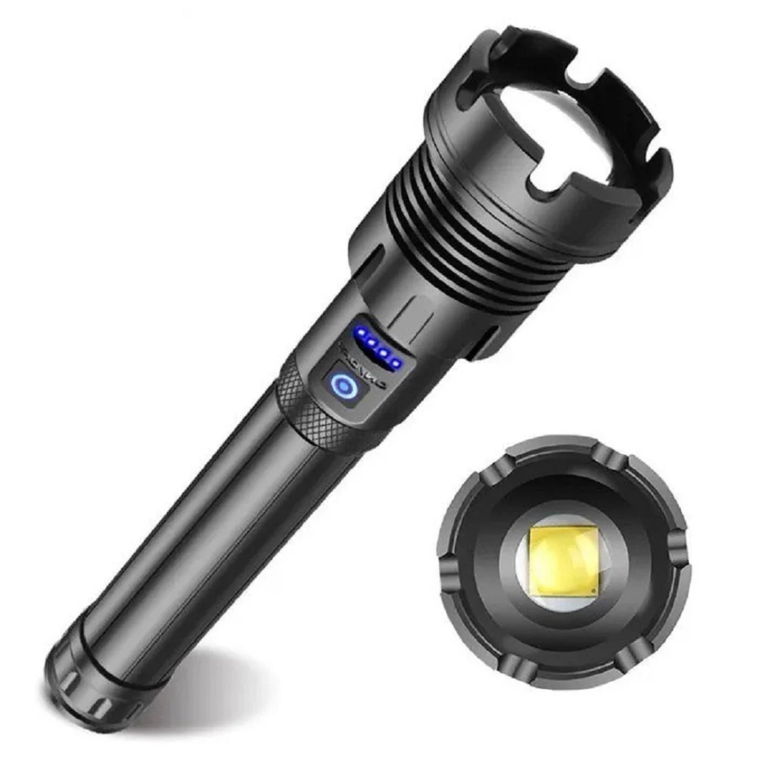 5 W Cool White Led Tactical Flashlight, ABS, Lithium Ion