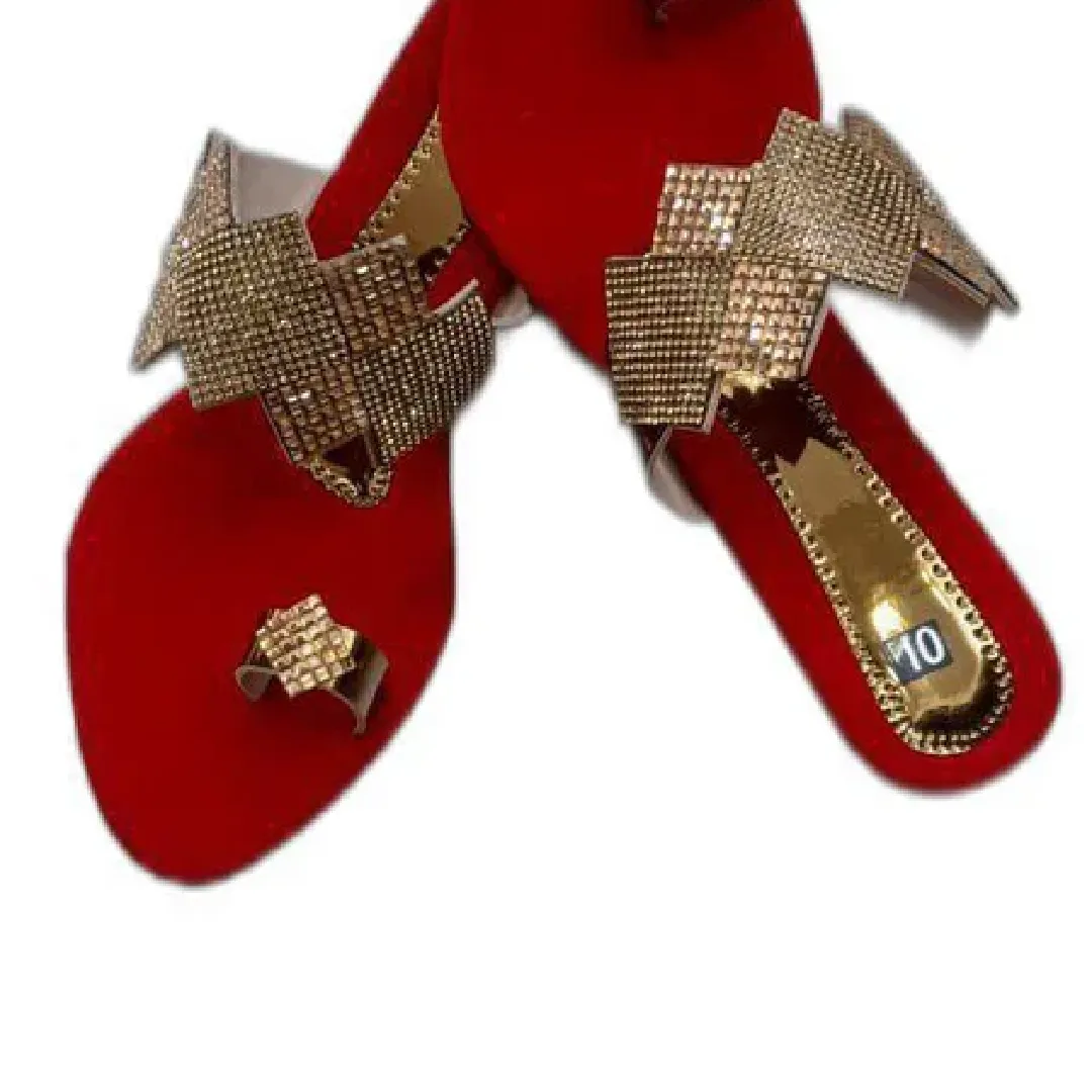 Rexine Textured Bridal Ladies Footwear Elegant Durable