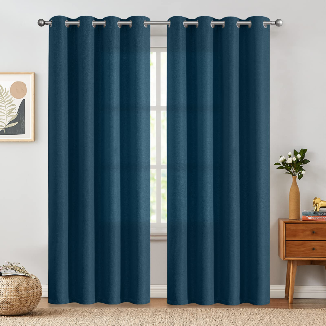 Room Darkening Curtains Light Blocking Privacy Curtains Energy Saving Drapes for Bedroom Living Room