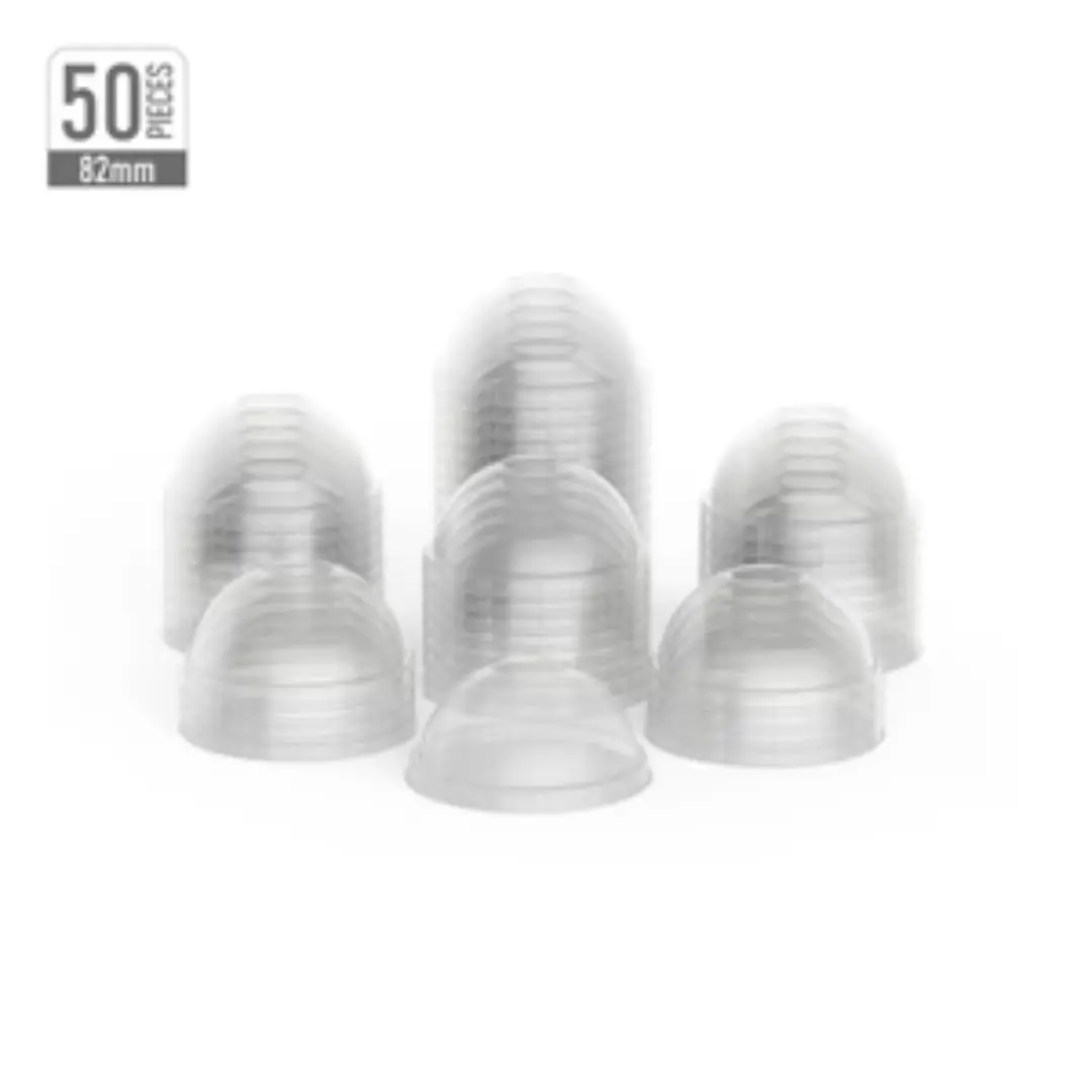 82mm Dome Lids Pack of 50 US Outlying Islands Packaging Supplier