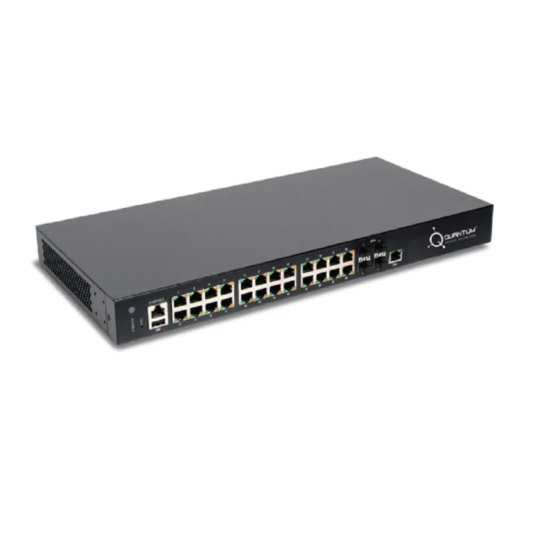 Quantum QN-SW225-24P Network Switch, For Computer Networking Industry, Black