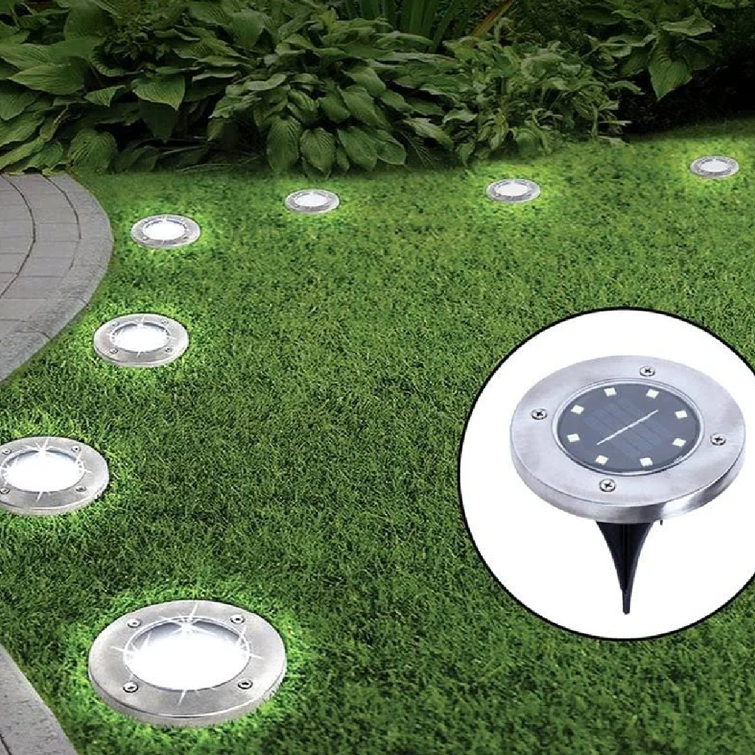 Solar Diamond Model Stainless Steel Solar LED Pathway Lights