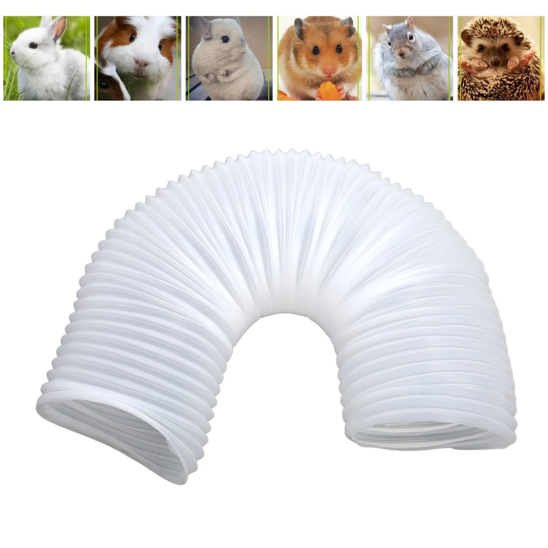 Small Animal Play Tunnel Collapsible Plastic Hideout Pet Tube Toy For Kitten Puppy Rabbit Chinchilla