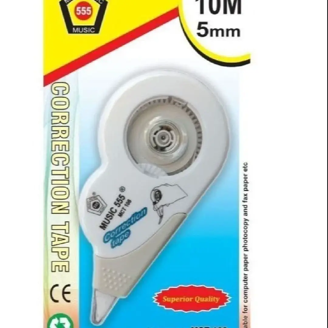 Plastic Correction Tape Mussic 555 - Easy & Clean Erasing