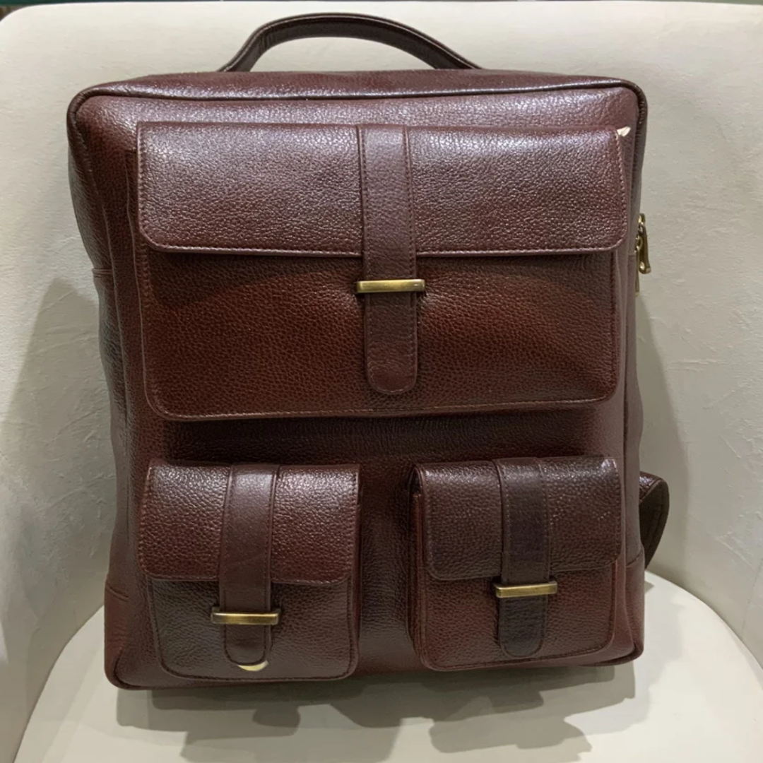 Leather Laptop Backpack