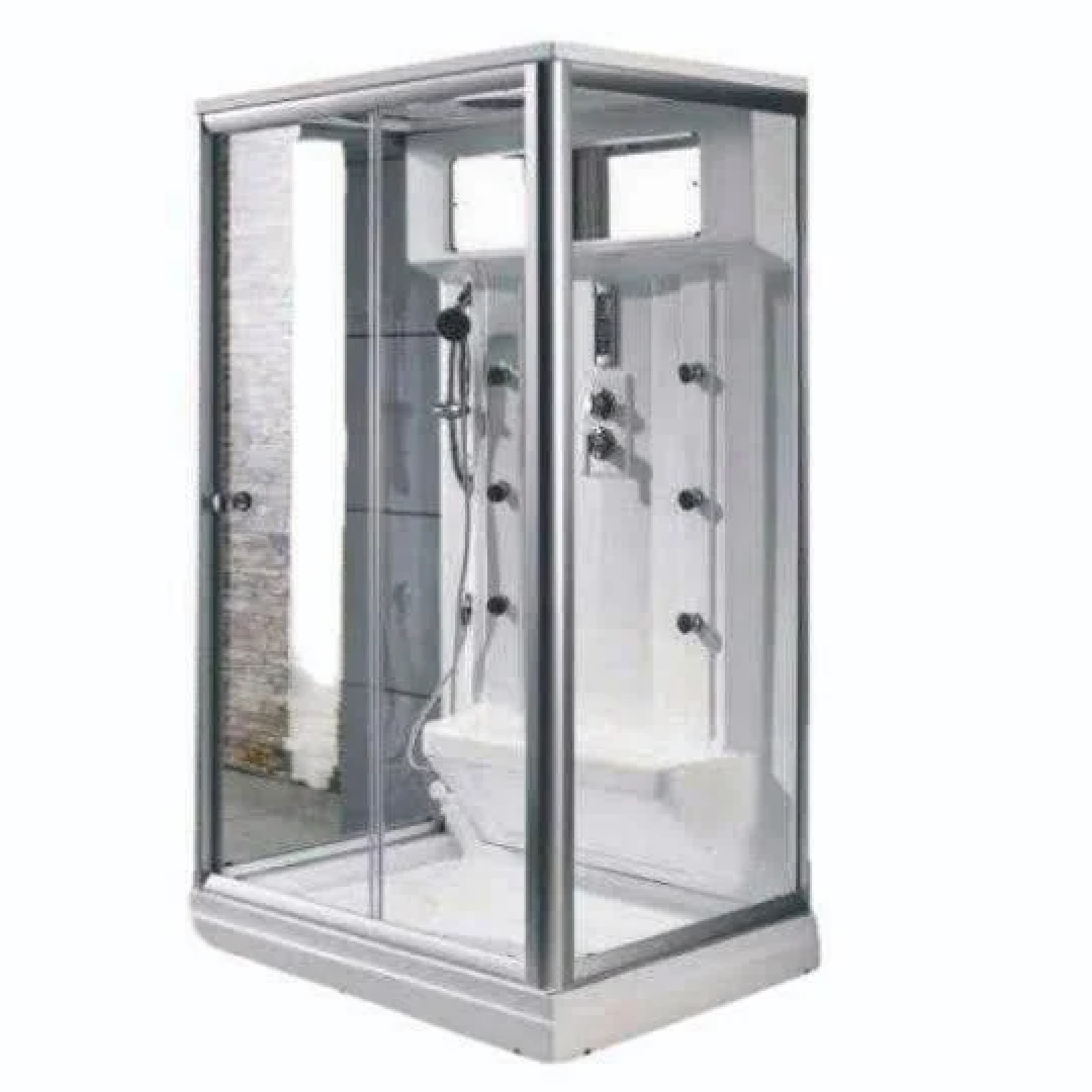 White Glass Sauna Steam Room, Fully Automatic
