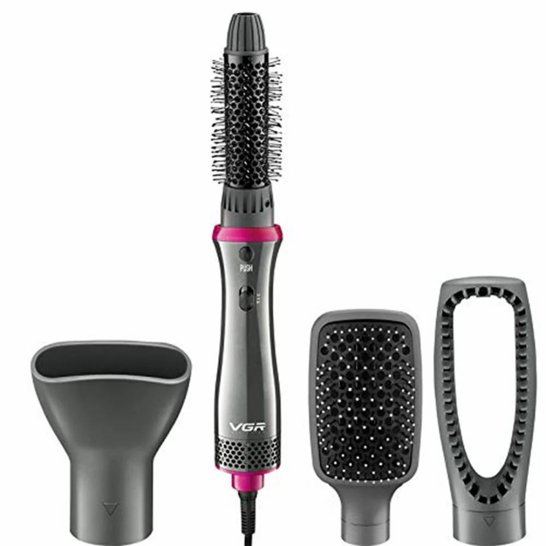 VGR V-408 Professional Hot Air Styler Set for Women (Grey, Pink)