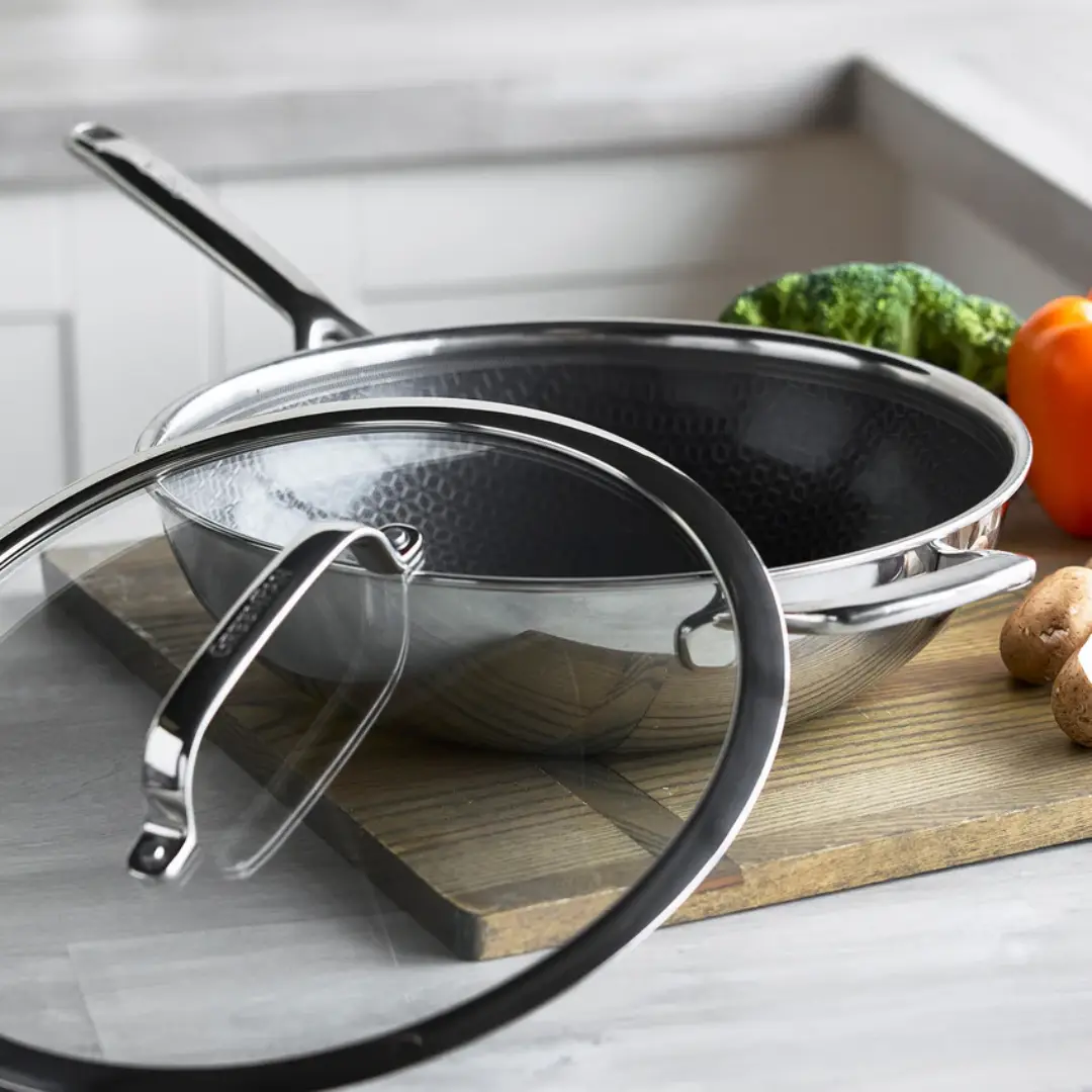 Hybrid Ceramic Nonstick Wok with Lid – Spectra Thermobond Supplier | USA