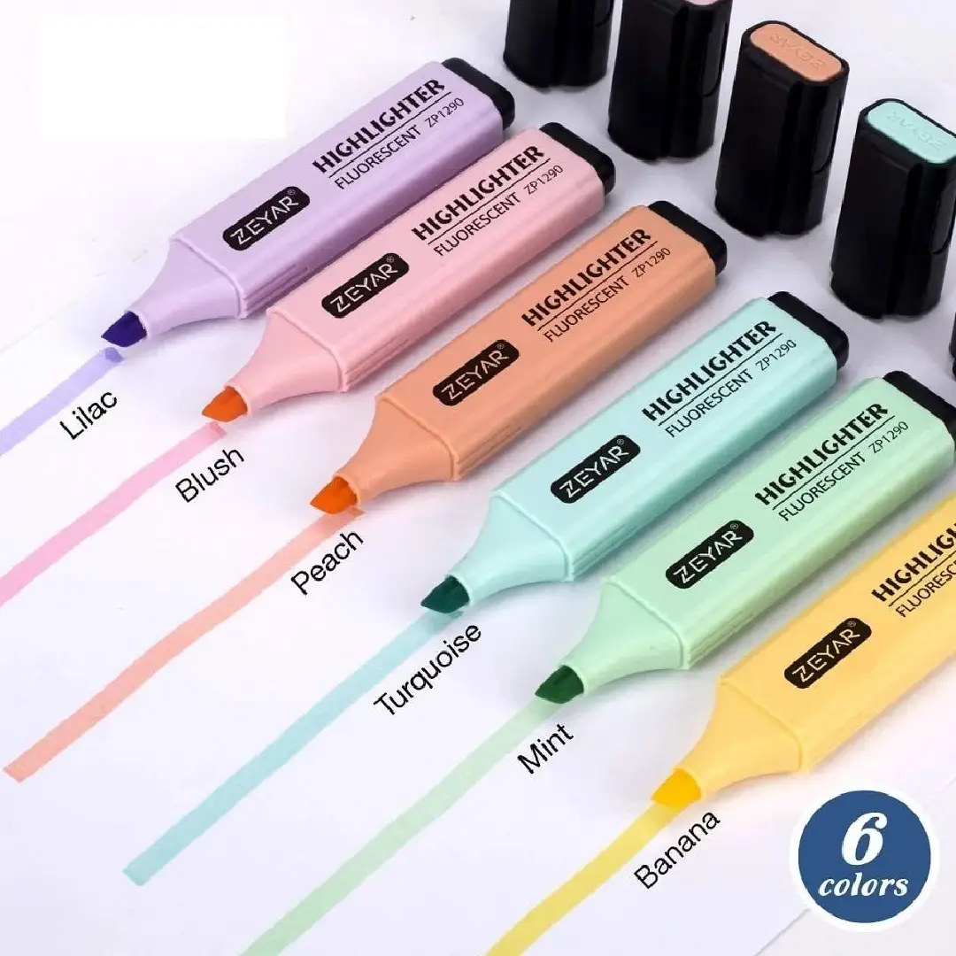 ZEYAR Pastel Highlighters - Smooth & Vibrant Colors