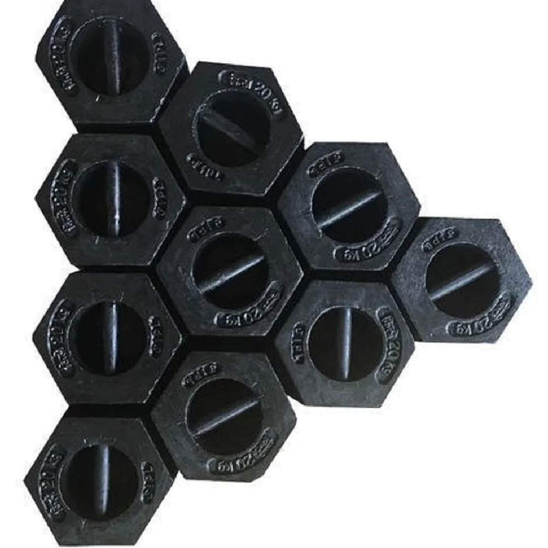 Black Masses Hexagonal Cast Iron, For Industrial, Size: Standard