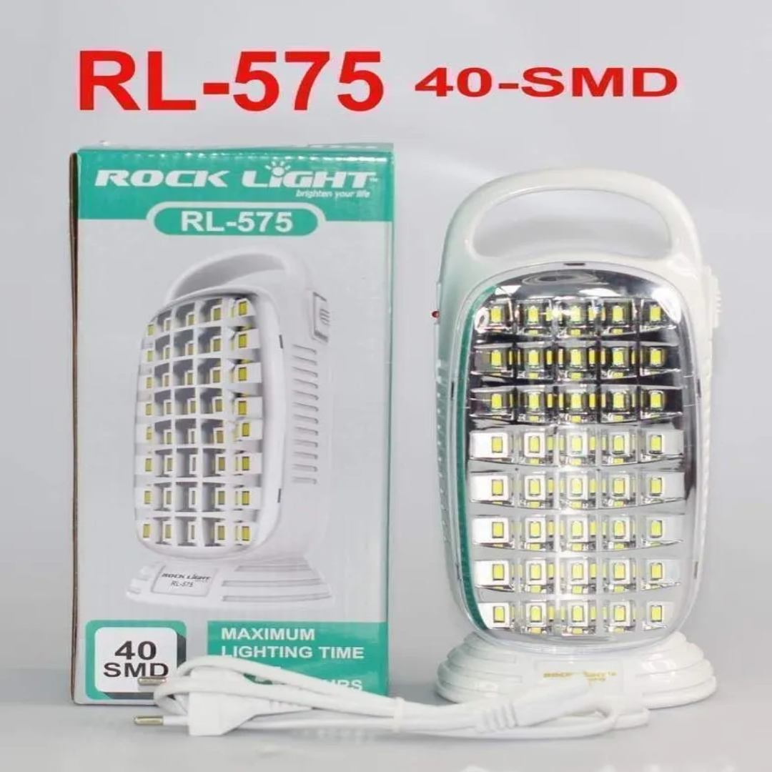 Plastic 5 W ROCKLIGHT EMERGENCY LIGHT RL-575, Battery, Aluminium