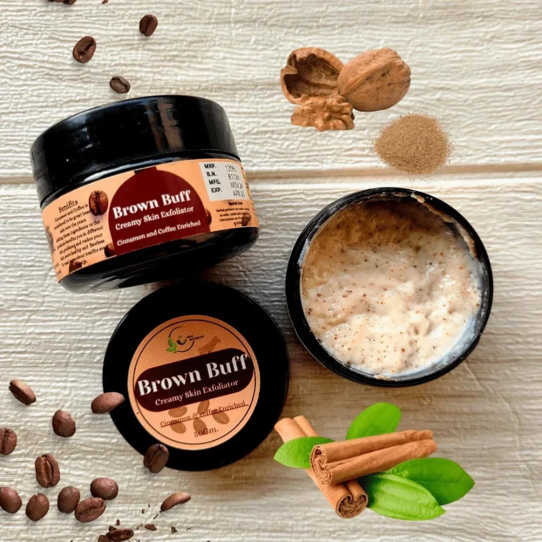 Coffee Reva Botanicals 50gm Brown Buff Skin Exfoliator
