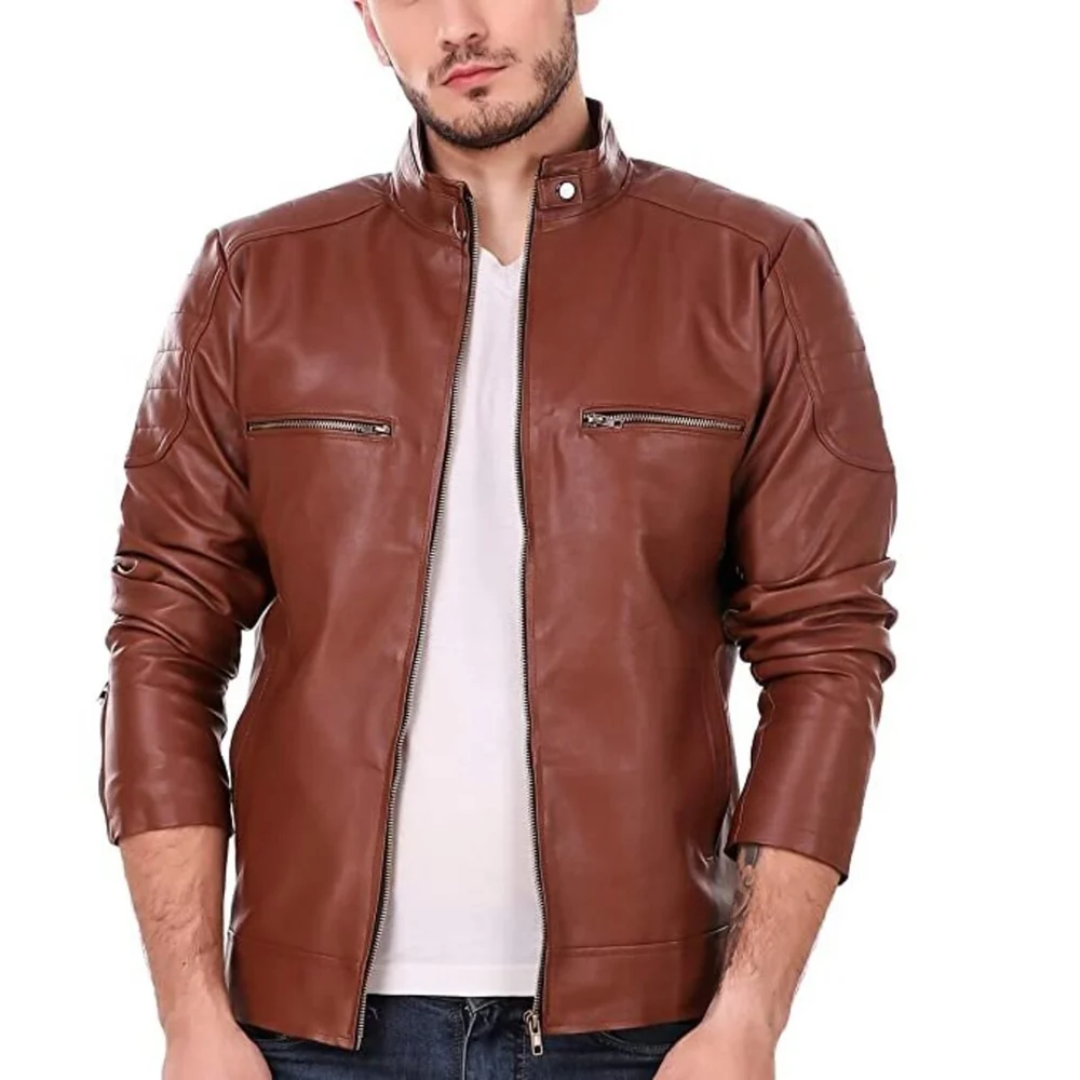 Full Sleeve Casual Jackets Premium Quality Men Leather Jacket For Men