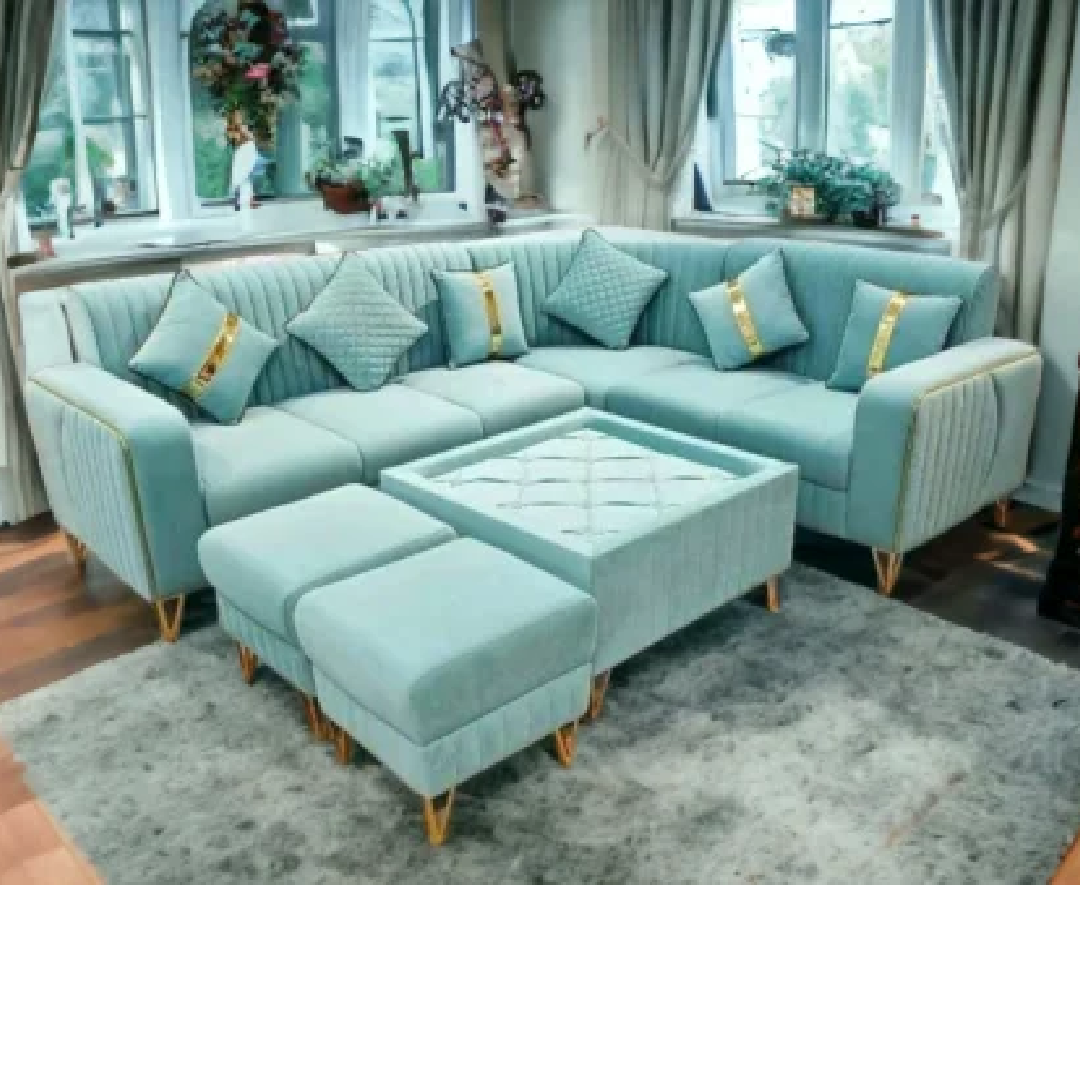 Wooden Suede Chelsea Adjustable Sectional Sofa, For Home, Size: 9/6