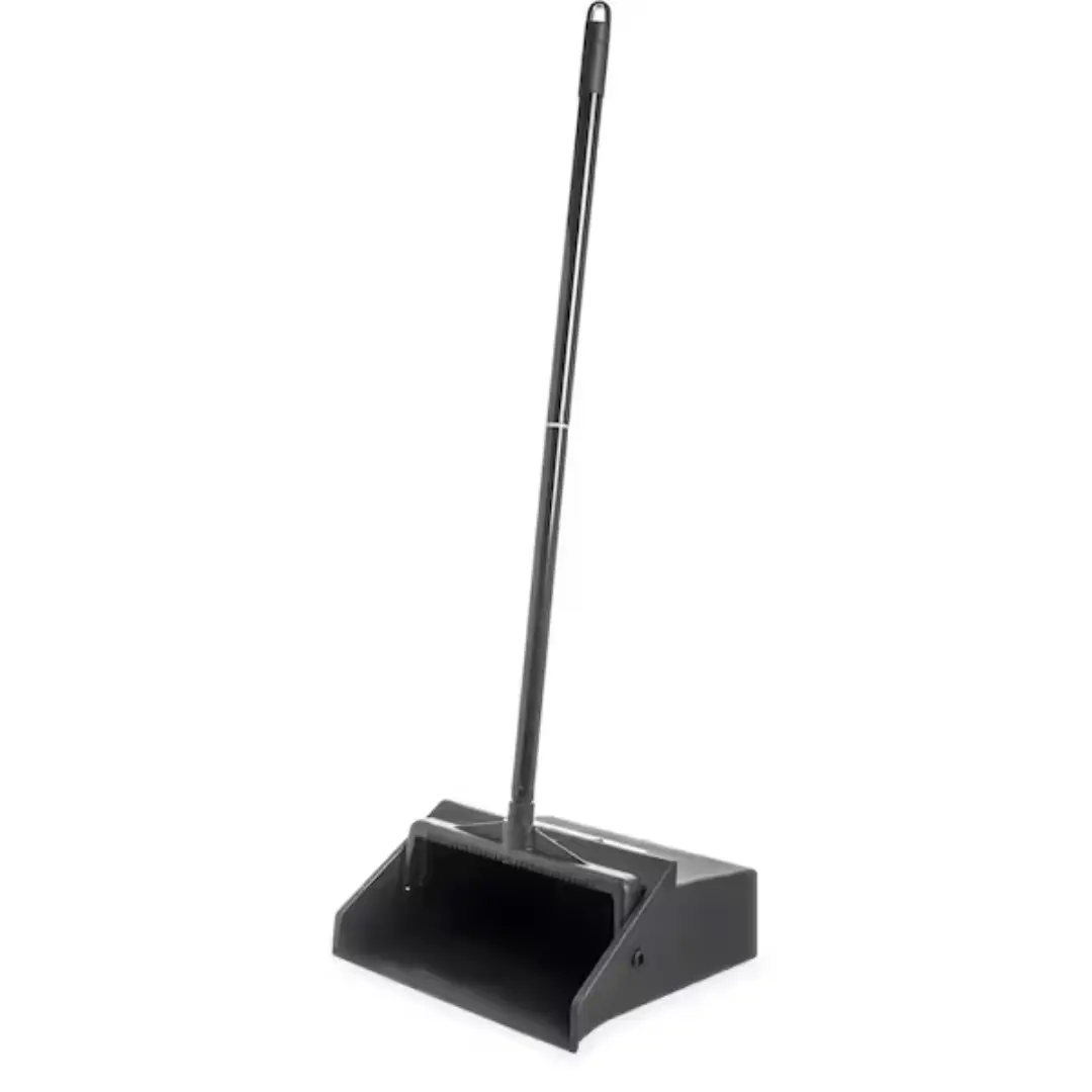 Long Handle Dustpan with Wheels – 27.5” Polypropylene | USA Supplier