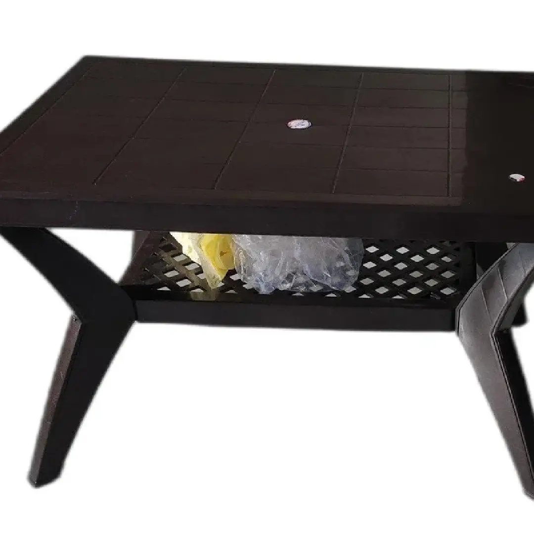 4-Seater Plastic Cross Leg Dining Table - Durable & Stylish Plastic 