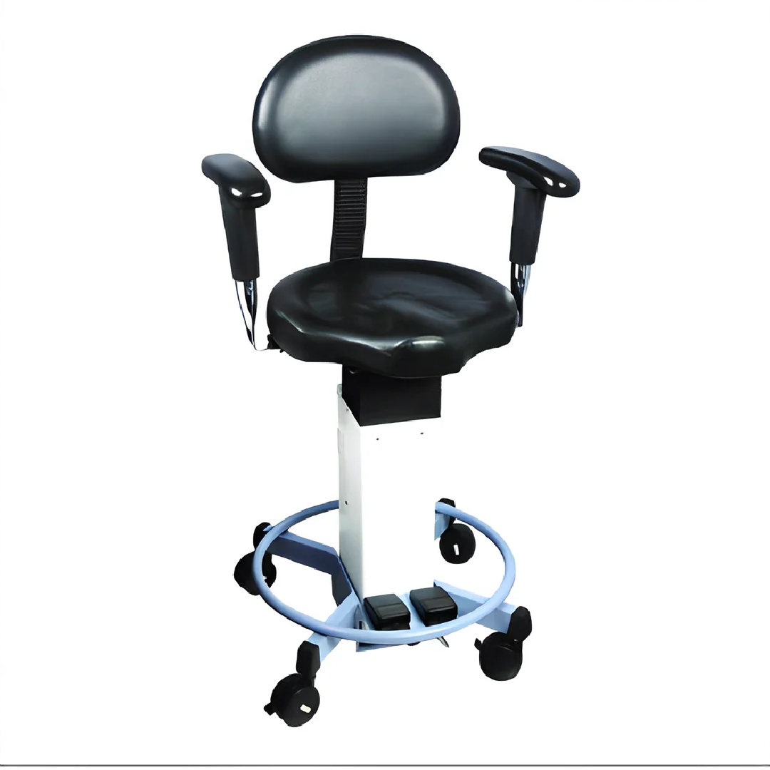 Mild Steel & Leather Surgical Stool Motorised, With Back Cushion