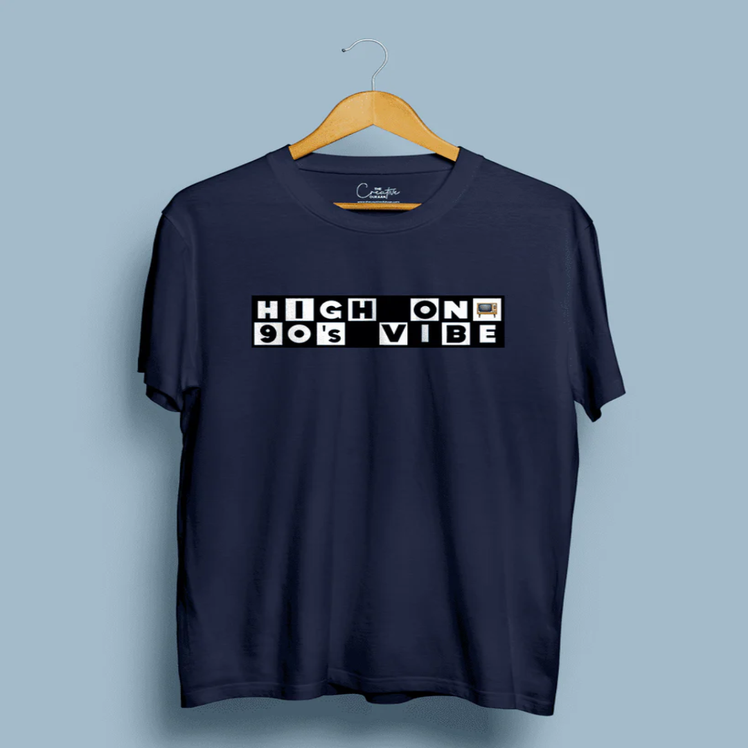 90's Vibe - Half Sleeve Quirky T-shirt