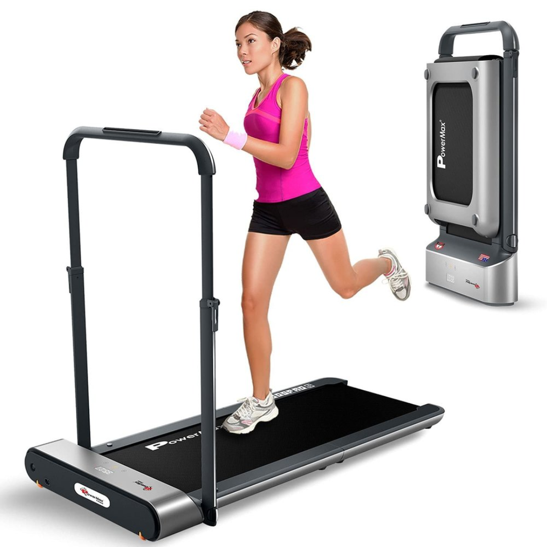 PowerMax JogPad-5 Smart Foldable Treadmill – Walk & Jog at Home