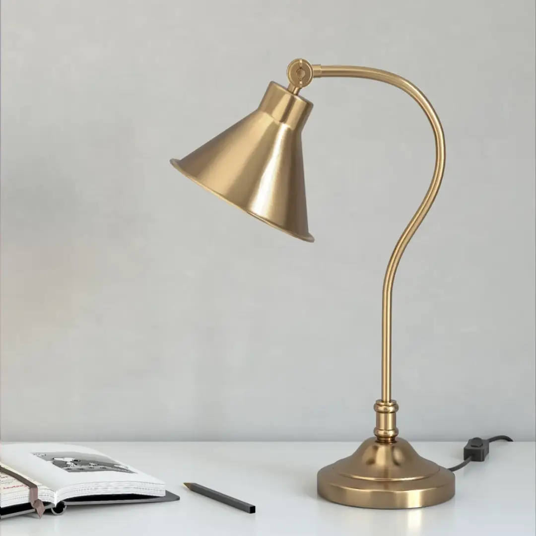 Antique Brass Adjustable Desk Lamp for Office & Study Wholesale