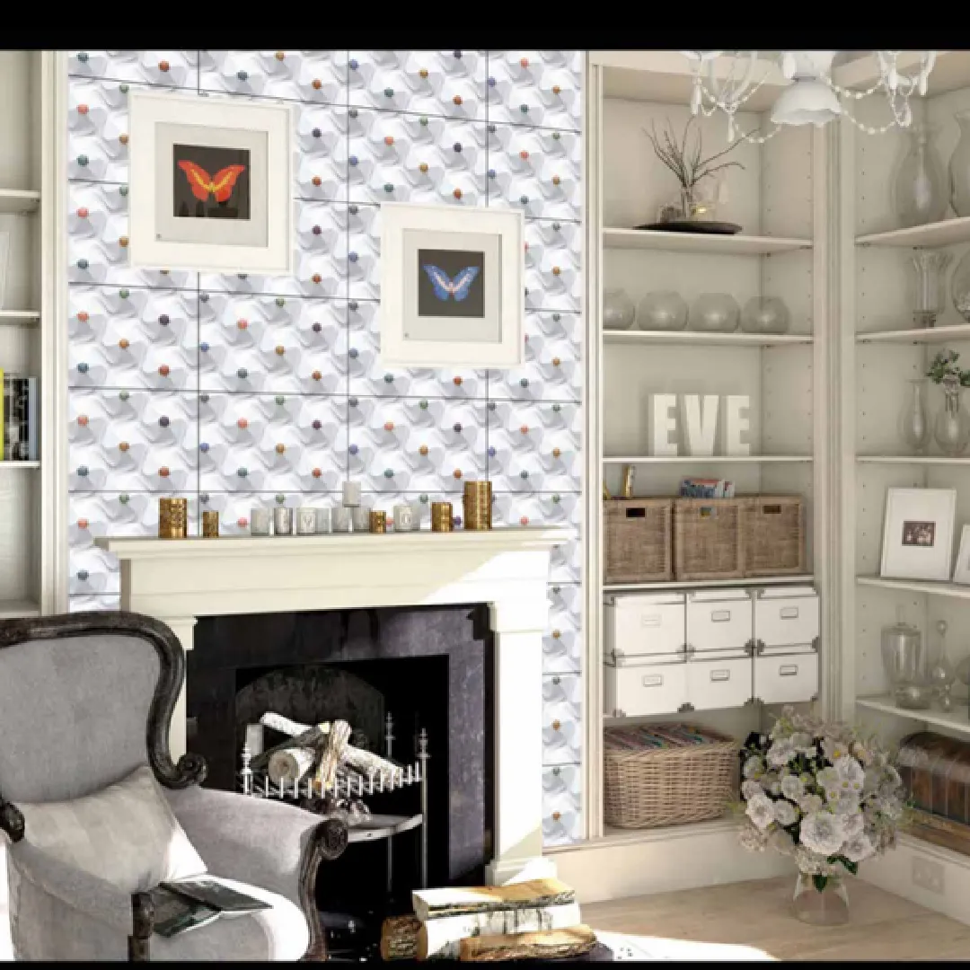 Elegant Glossy 3D Wall Tile | Modern, Waterproof & Durable for Home & Office