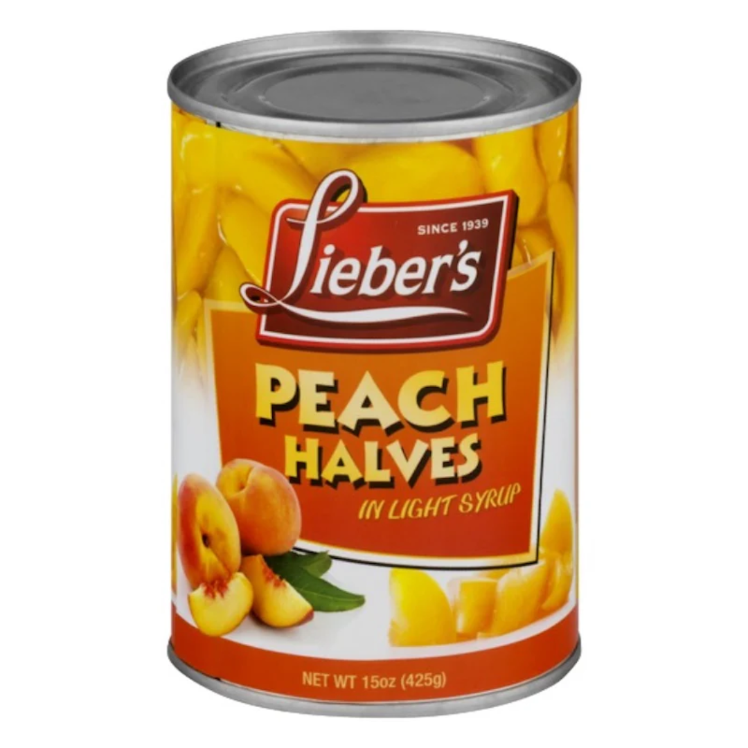 Peach Halves Canned Fruits Sweet Juicy Ready to Eat Dessert Ingredient for Baking and Fruit Salads