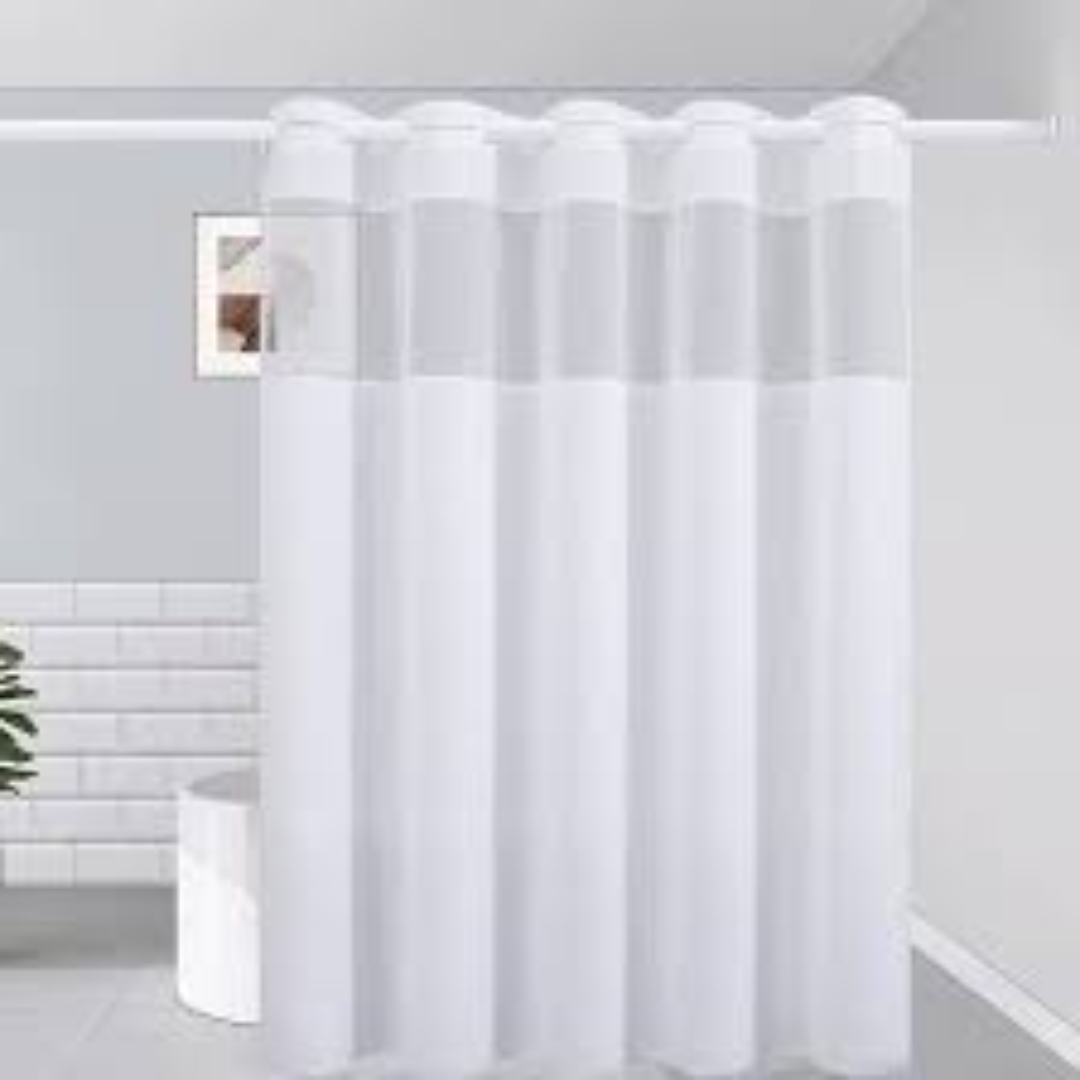 PVC Plain Bathroom Shower Curtain (Vinyl Shower Curtains)