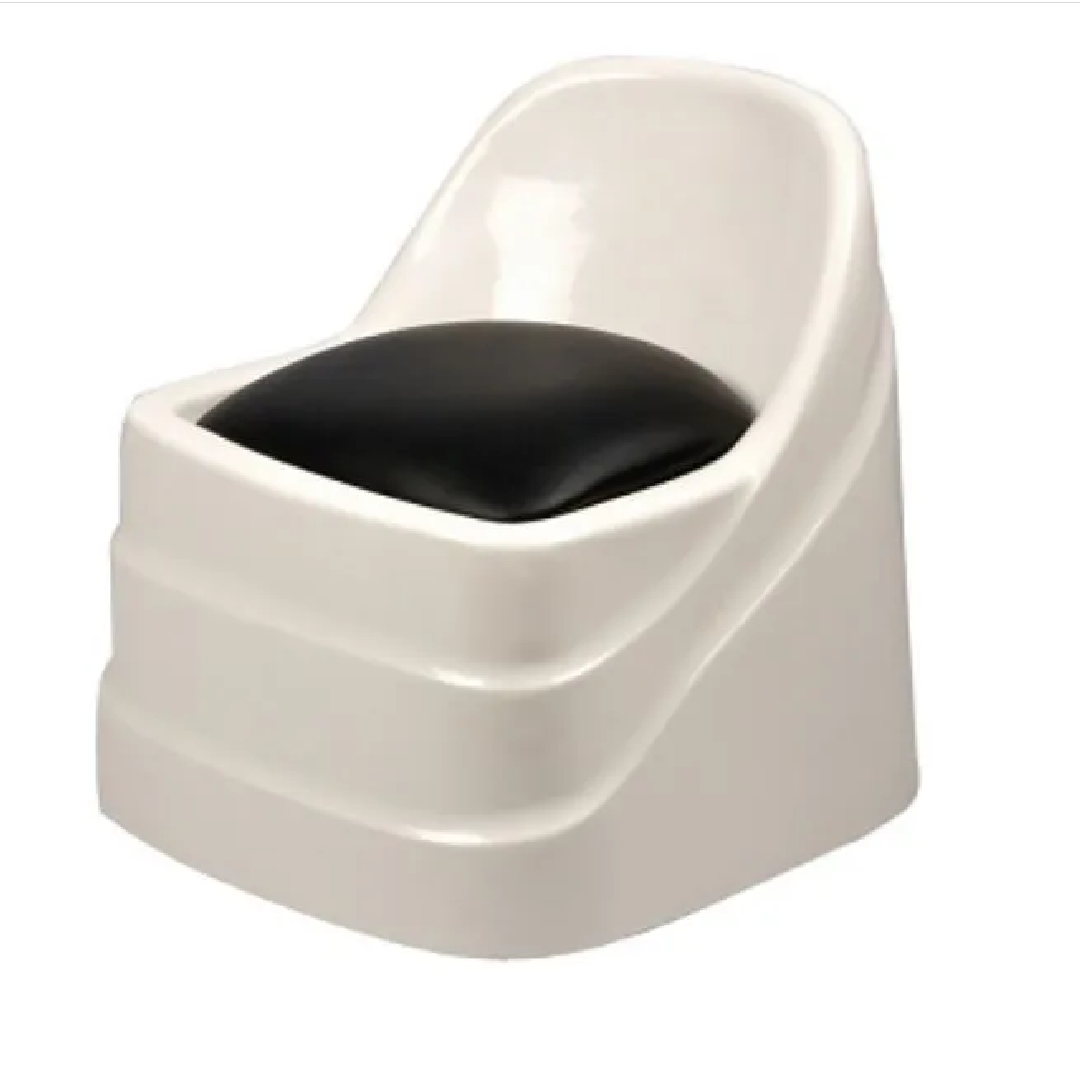 Black And White Vaibhav Fiberglass Working Stool, For Parlour, Without Footrest