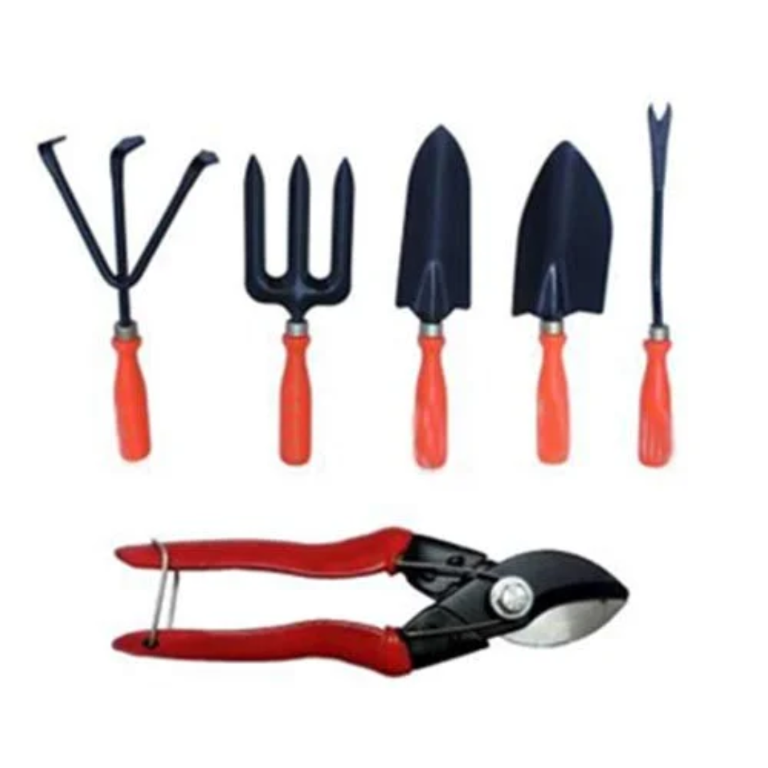 JetFire Gardening Tools Set with Desi Cutter Garden Tool Kit (6 Tools)