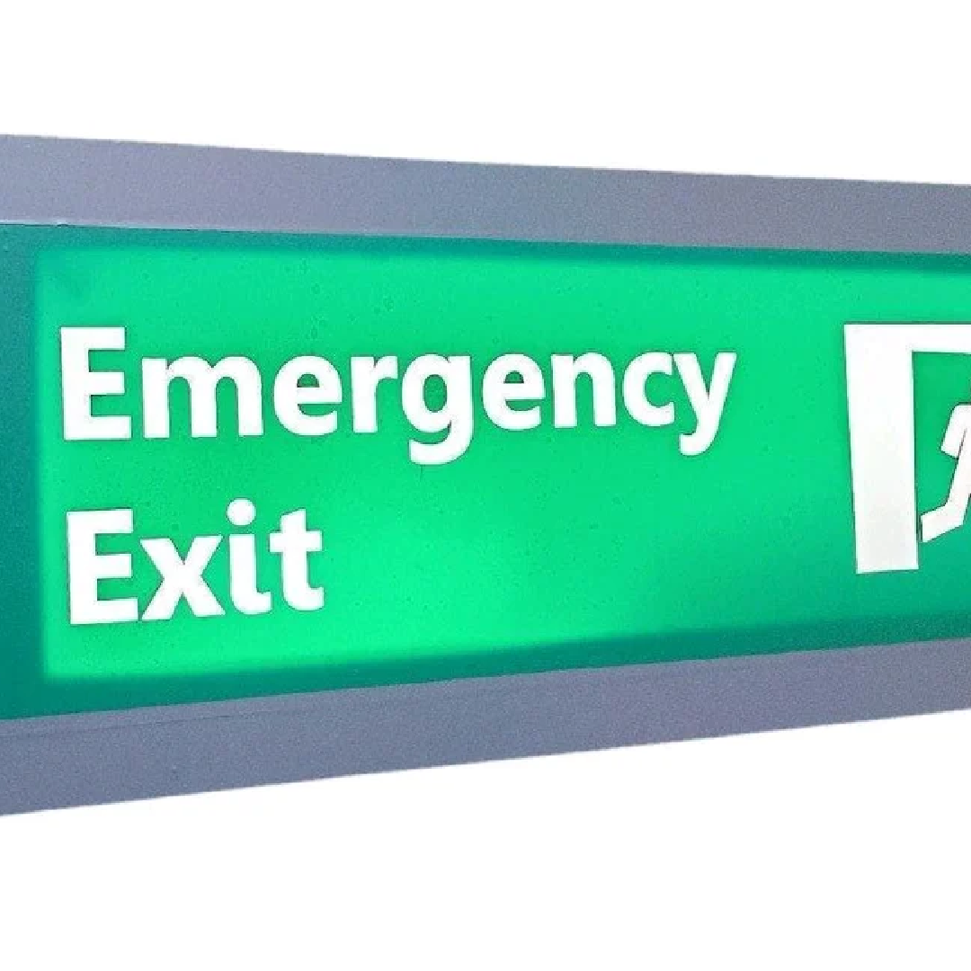Graphics Green Emergency Exit Acrylic Sign Board