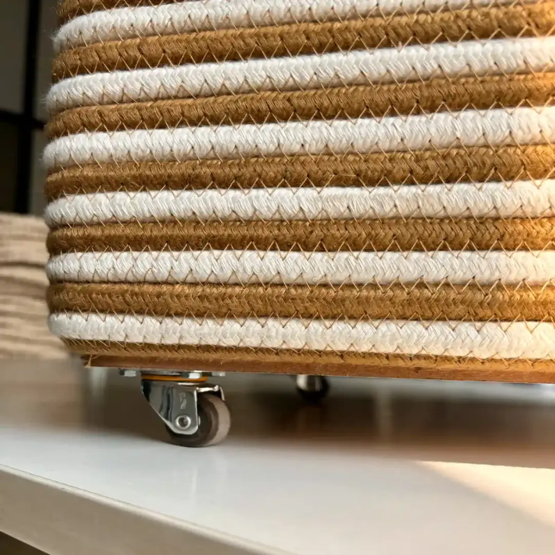 Dune Drift Laundry Basket with Lid & Wheels – 75L | Supplier from US