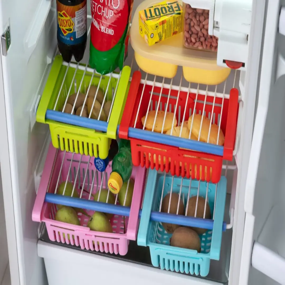 Deodap Fridge Organizer Drawer - Adjustable Fridge Storage Basket, Fridge Racks Tray(0113)