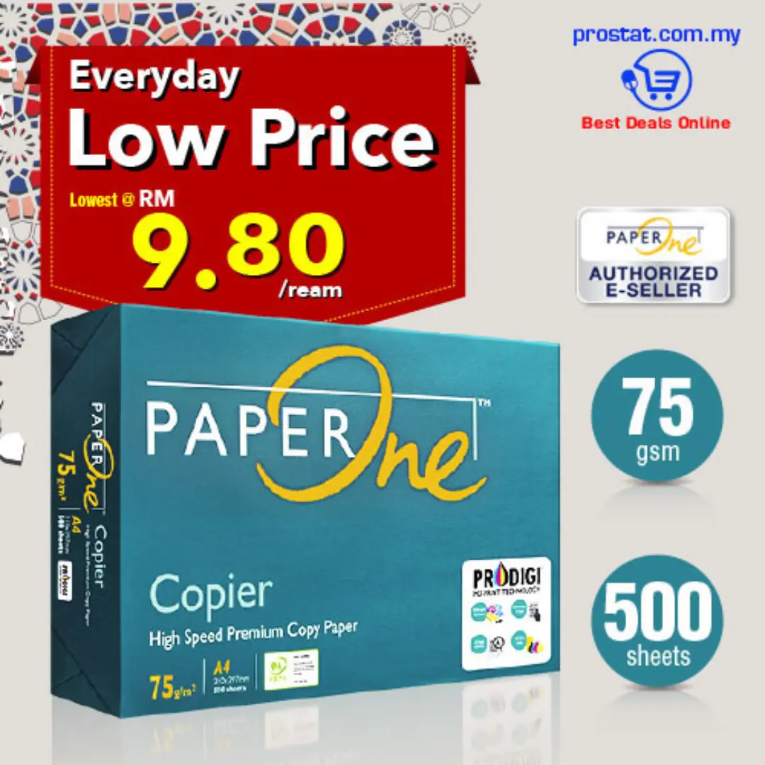 PaperOne A4 Copier Paper 75gsm – RM9.80-RM10.60 Malaysia