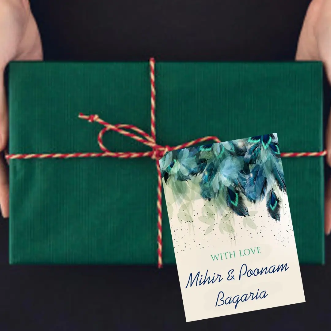 Gift Tags & Stickers Peacock Feathers USA